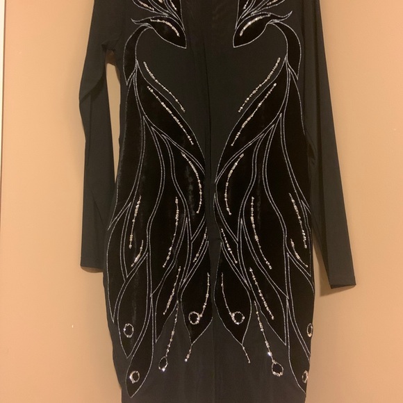 Black turtle neck dress. - Picture 3 of 3